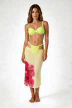 Rosvell Lime Blossom Skirt Set