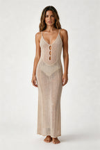 Rosvell Ivory Aura Maxi Elbise