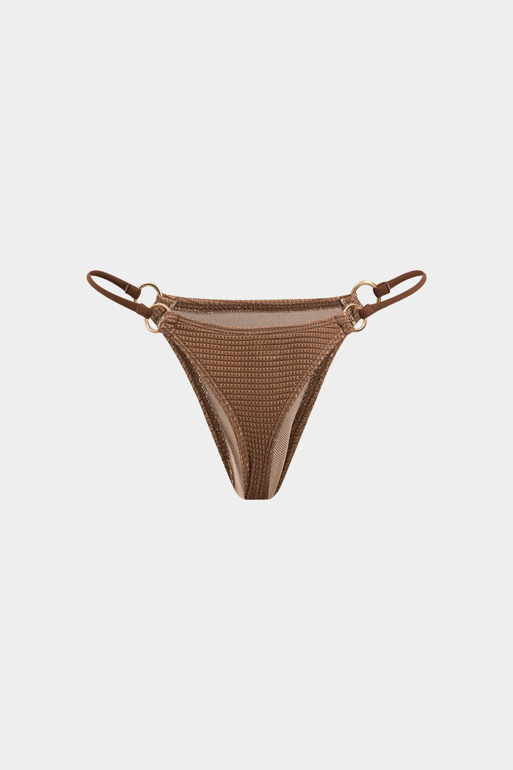 Mocha Texture Bikini Pareo Set