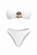 Ivory Gold Bikini Pareo Set
