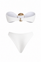 Ivory Gold Bikini Pareo Set