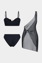 Noir Siren 3’lü Bikini & Pareo Set