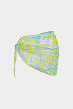 Lemon Wave Bikini Pareo Set