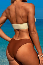 Kontrast Detaylı Straplez Bikini