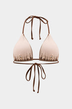 Mocha Texture Bikini Pareo Set