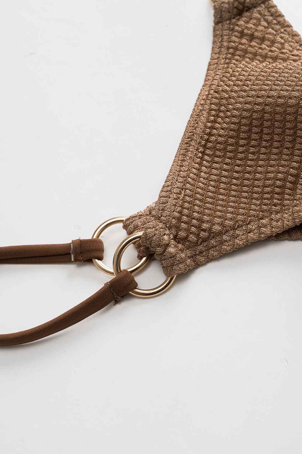 Mocha Texture Bikini Pareo Set